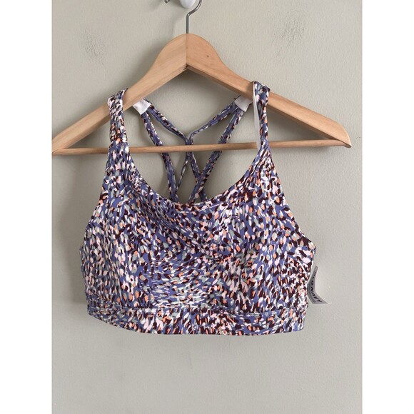 NWT Old Navy Active Power Press Go Dry  Sports Bra Women’s Size M Cross Back - Picture 1 of 3
